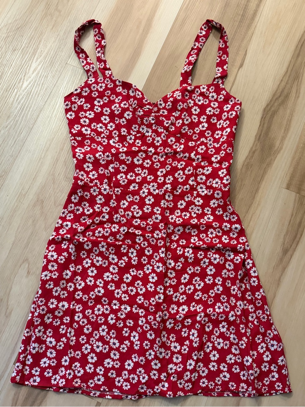 Women’s Red Reformation Floral Sundress with Adjustable Straps